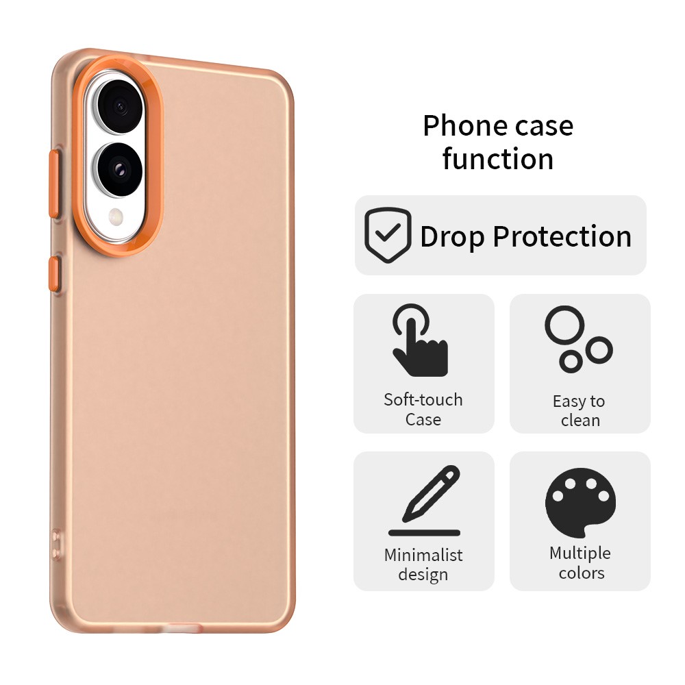 Samsung Galaxy S25 Edge Skal Slim Matt Orange