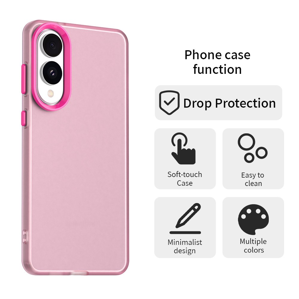 Samsung Galaxy S25 Edge Skal Slim Matt Rosa