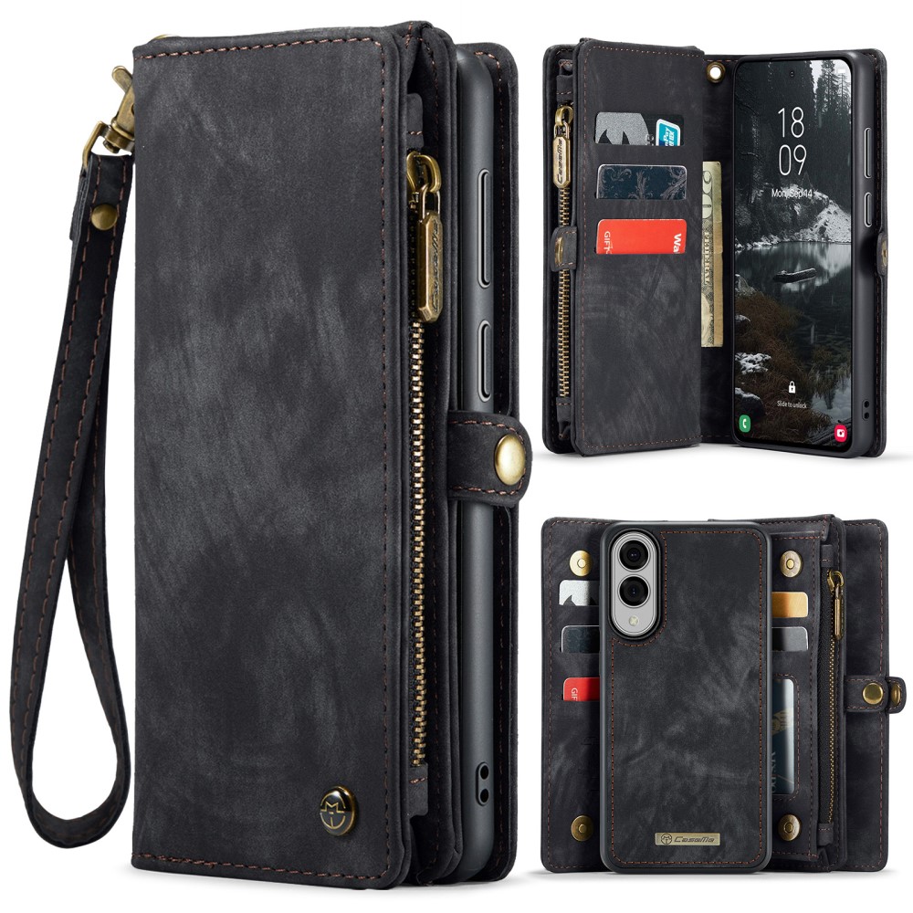 CASEME Samsung Galaxy S25 Edge Fodral Multifuntionell Svart