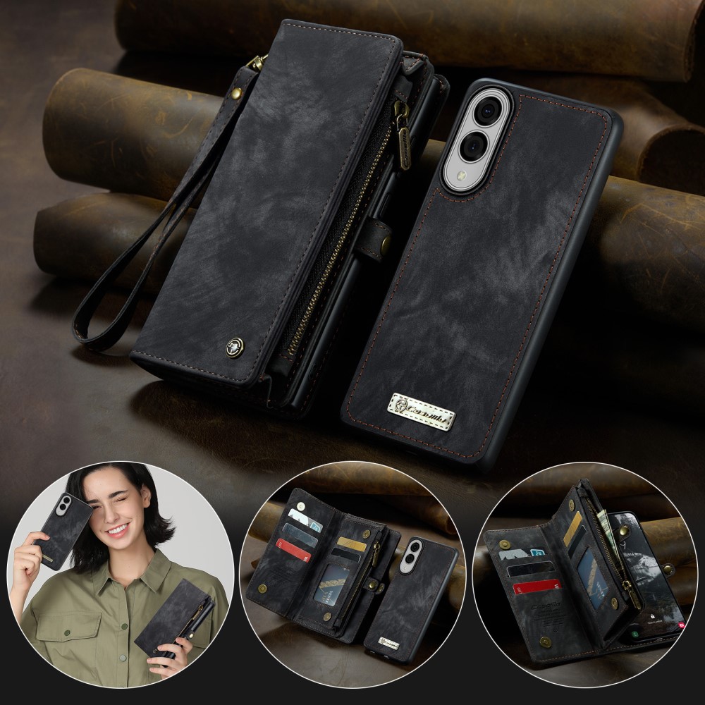 CASEME Samsung Galaxy S25 Edge Fodral Multifuntionell Svart