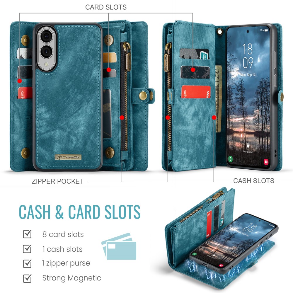 CASEME Samsung Galaxy S25 Edge Fodral Multifuntionell Blå