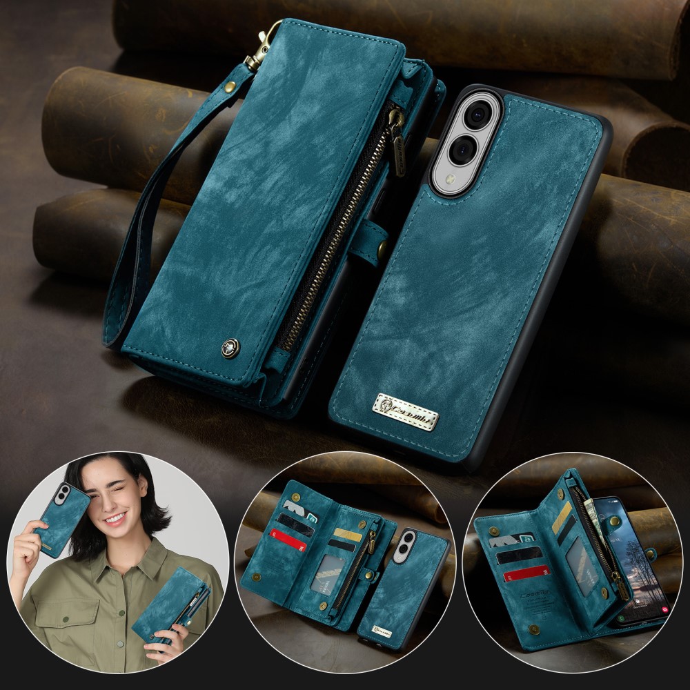 CASEME Samsung Galaxy S25 Edge Fodral Multifuntionell Blå
