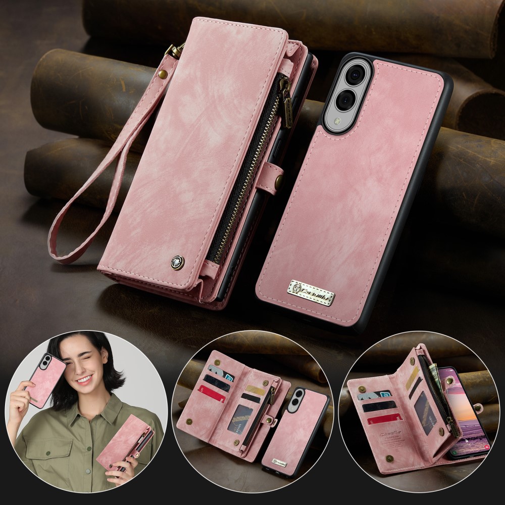 CASEME Samsung Galaxy S25 Edge Fodral Multifuntionell Rosa