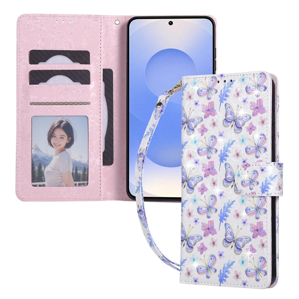 Samsung Galaxy S25 Edge Fodral RFID Fjärilar / Blommor