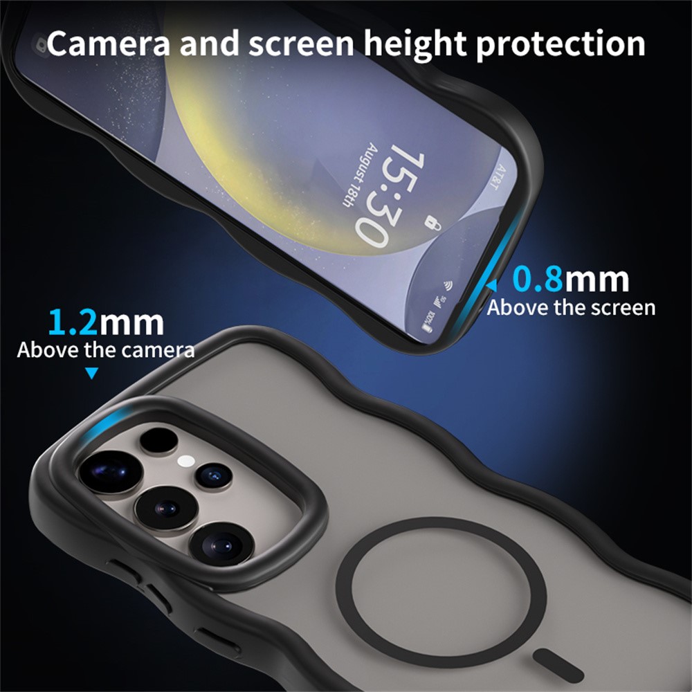 Samsung Galaxy S24 Ultra Skal MagSafe Wavy Matt Svart