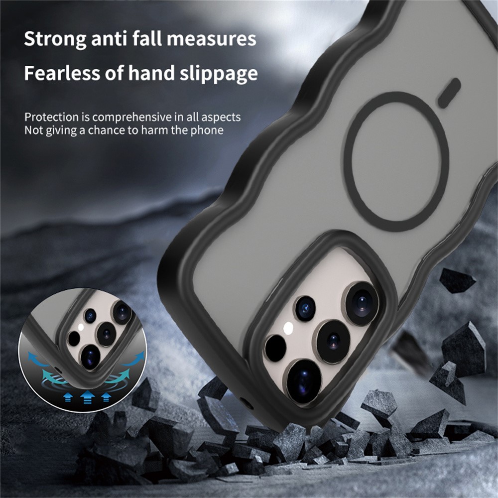 Samsung Galaxy S24 Ultra Skal MagSafe Wavy Matt Svart