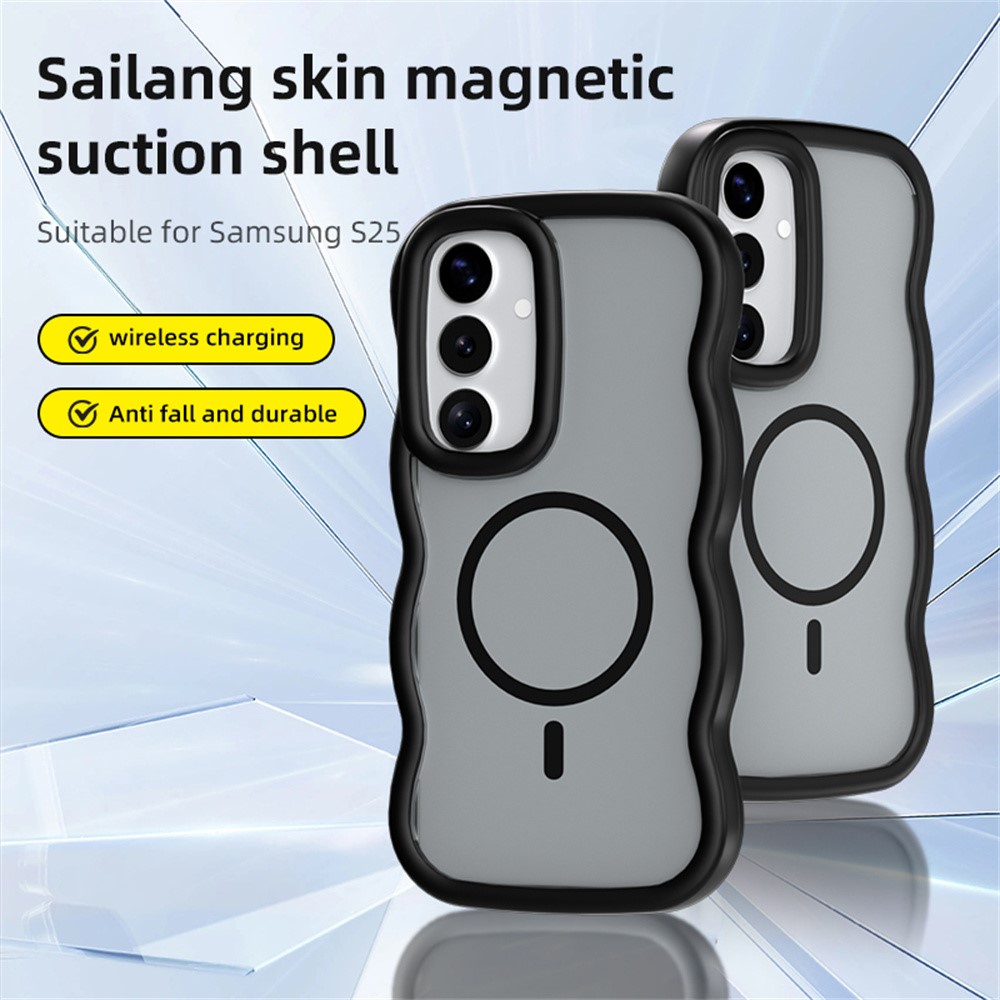 Samsung Galaxy S25 / S24 Skal MagSafe Wavy Matt Svart