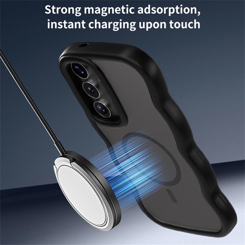 Samsung Galaxy S25 / S24 Skal MagSafe Wavy Matt Svart