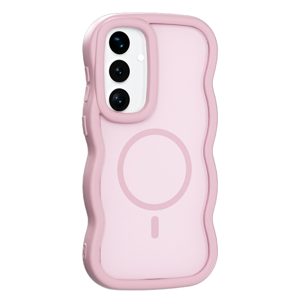 Samsung Galaxy S25 / S24 Skal MagSafe Wavy Matt Rosa