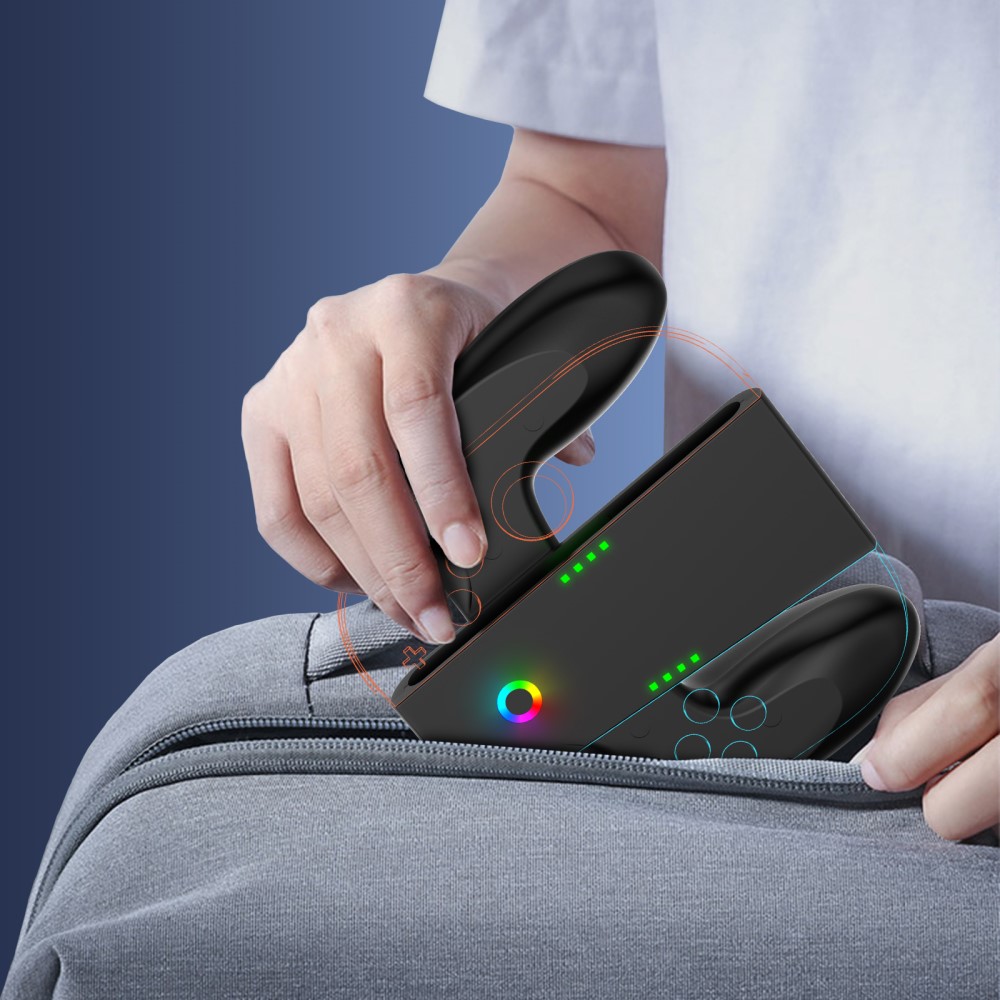 JYS Nintendo Switch 2 Joy-Con Charging Grip Svart