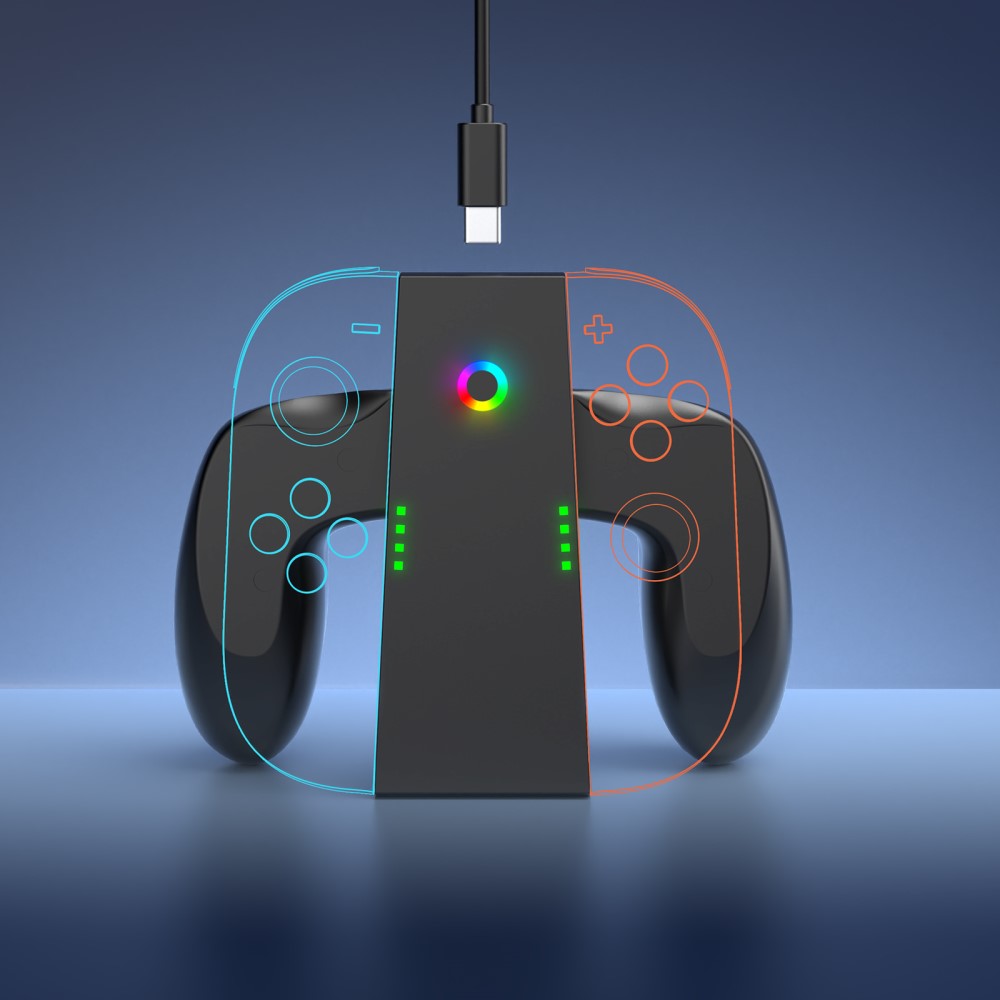JYS Nintendo Switch 2 Joy-Con Charging Grip Svart