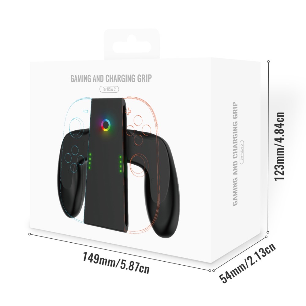 JYS Nintendo Switch 2 Joy-Con Charging Grip Svart