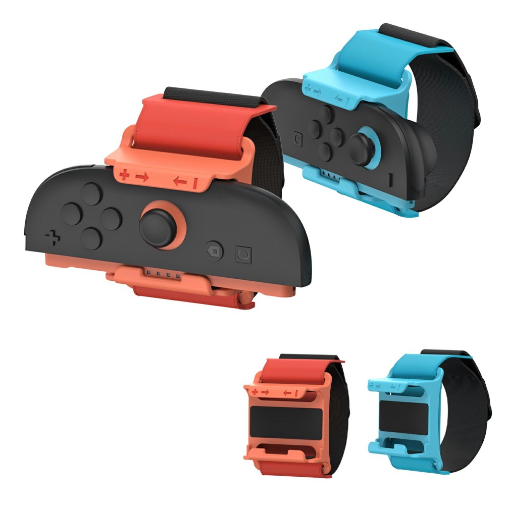 DOBE 2-PACK Nintendo Switch 2 Joy-Con Armband Röd / Blå