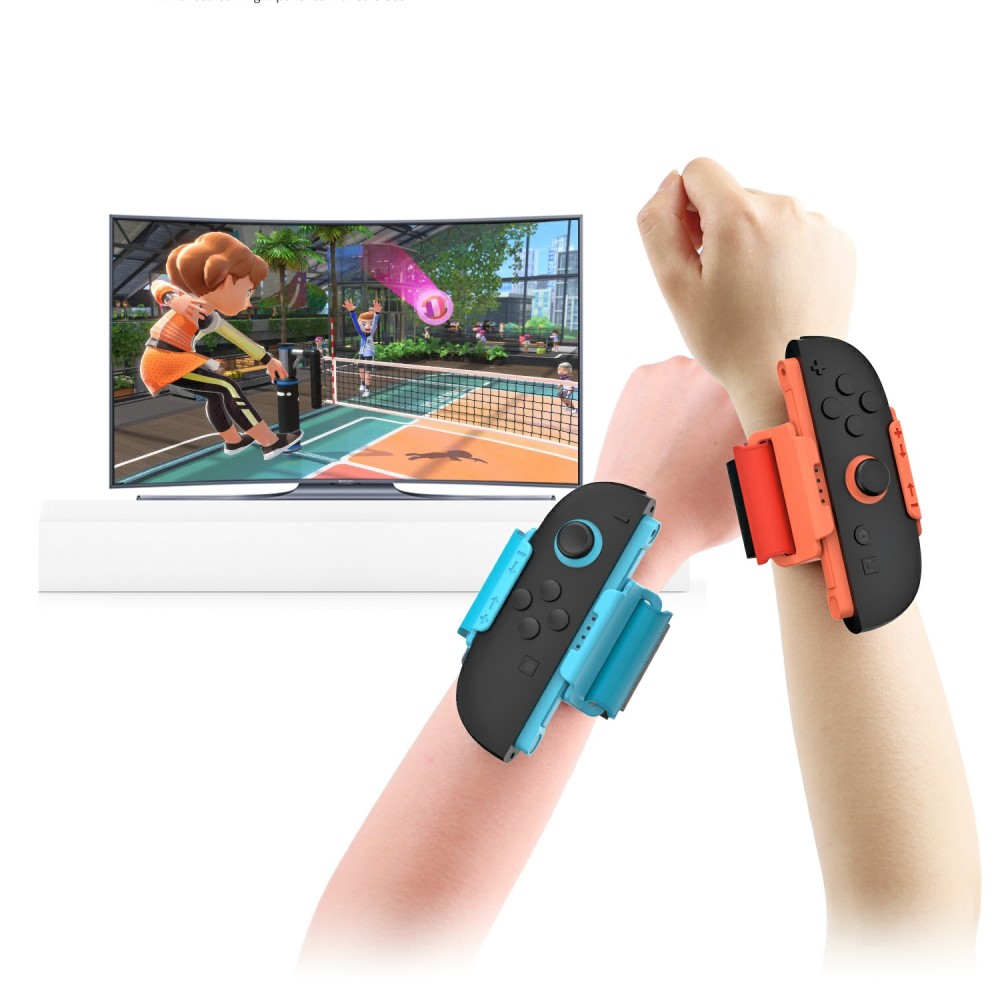 DOBE 2-PACK Nintendo Switch 2 Joy-Con Armband Röd / Blå