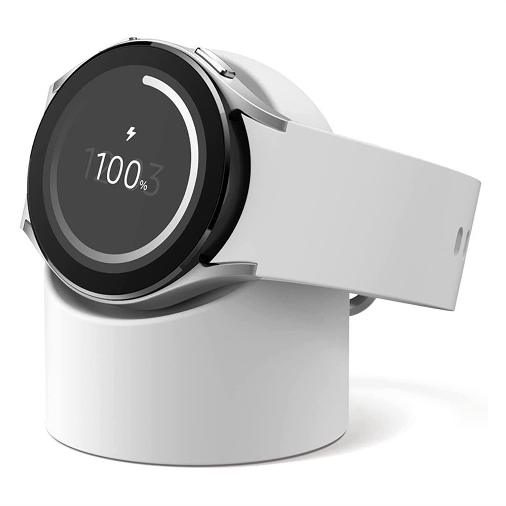Samsung Galaxy Watch 5/5 Pro/6/7/FE Silikon Stativ Vit