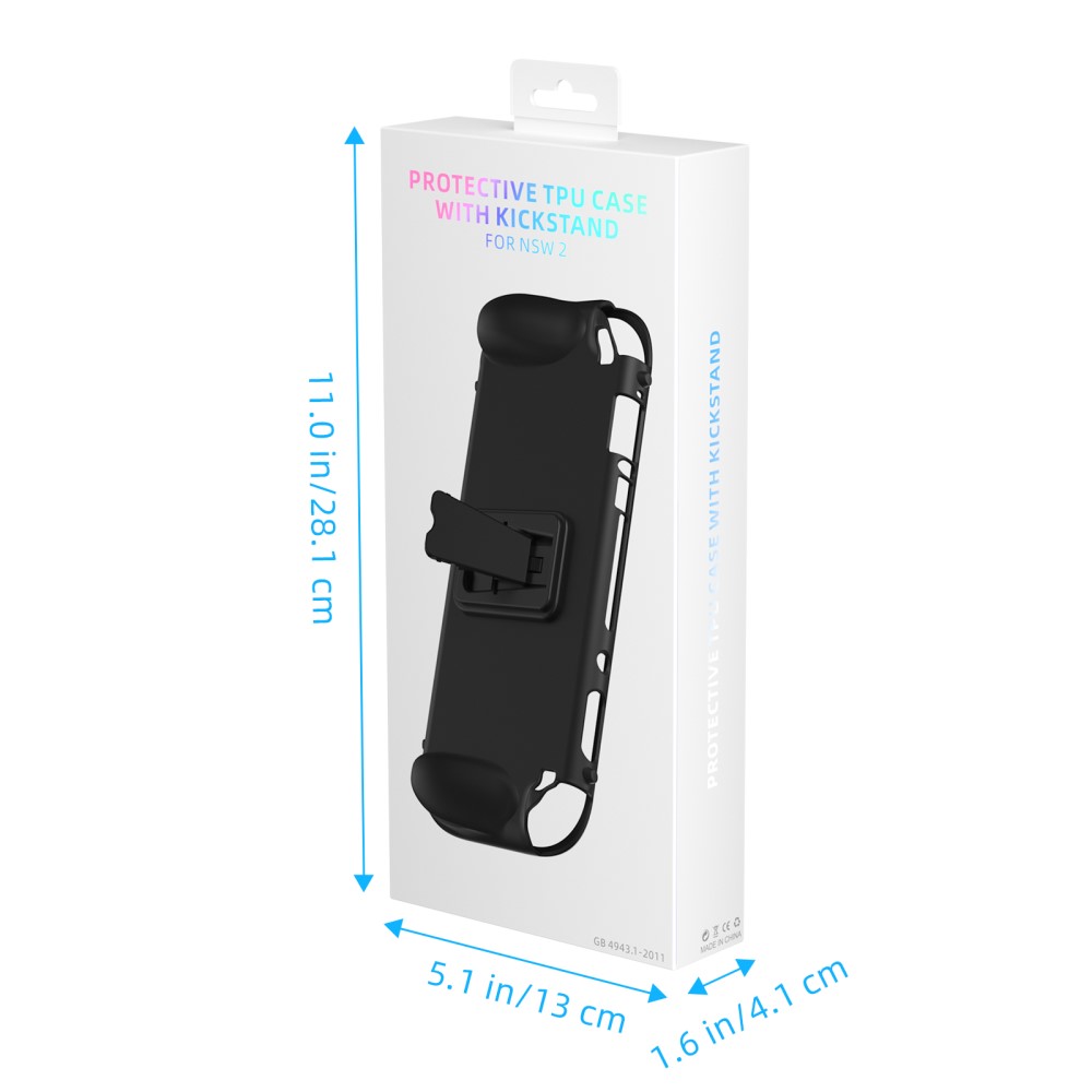 JYS Nintendo Switch 2 Skal TPU Kickstand Svart