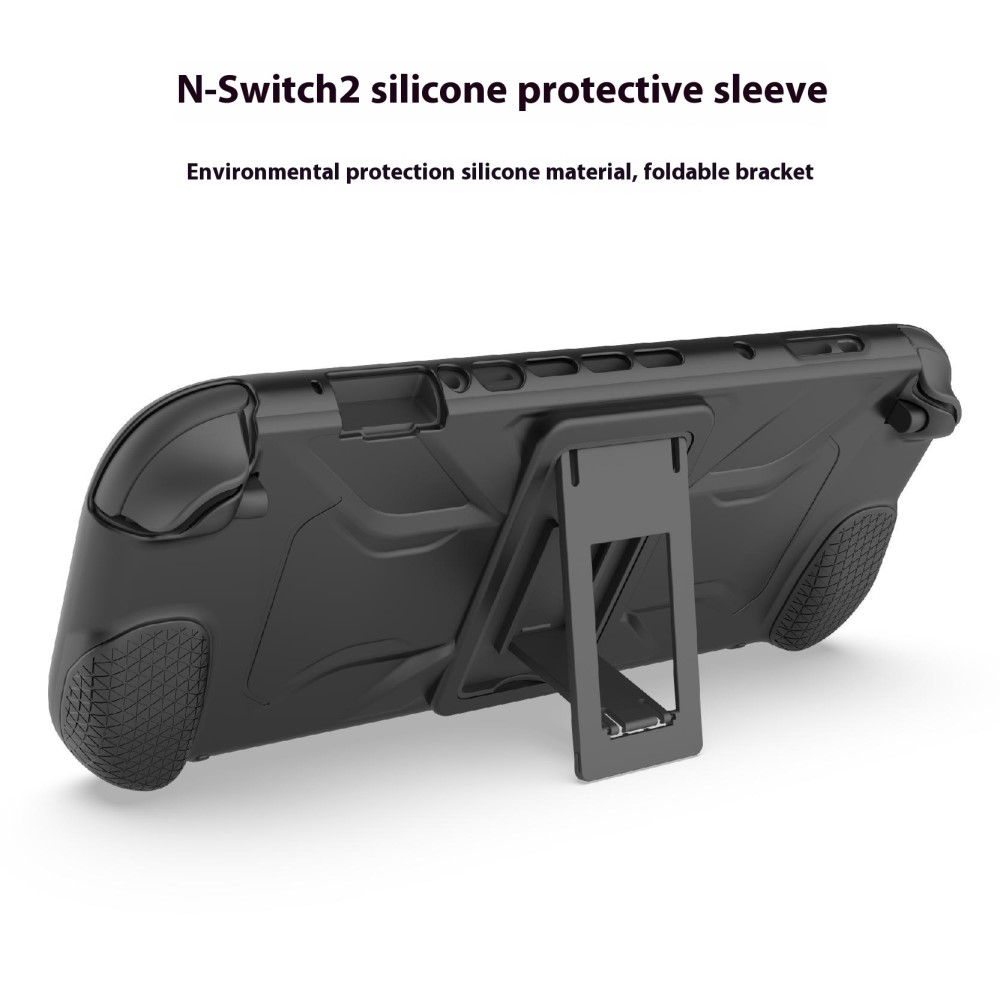 PGTECH Nintendo Switch 2 Skal Kickstand Silikon Svart