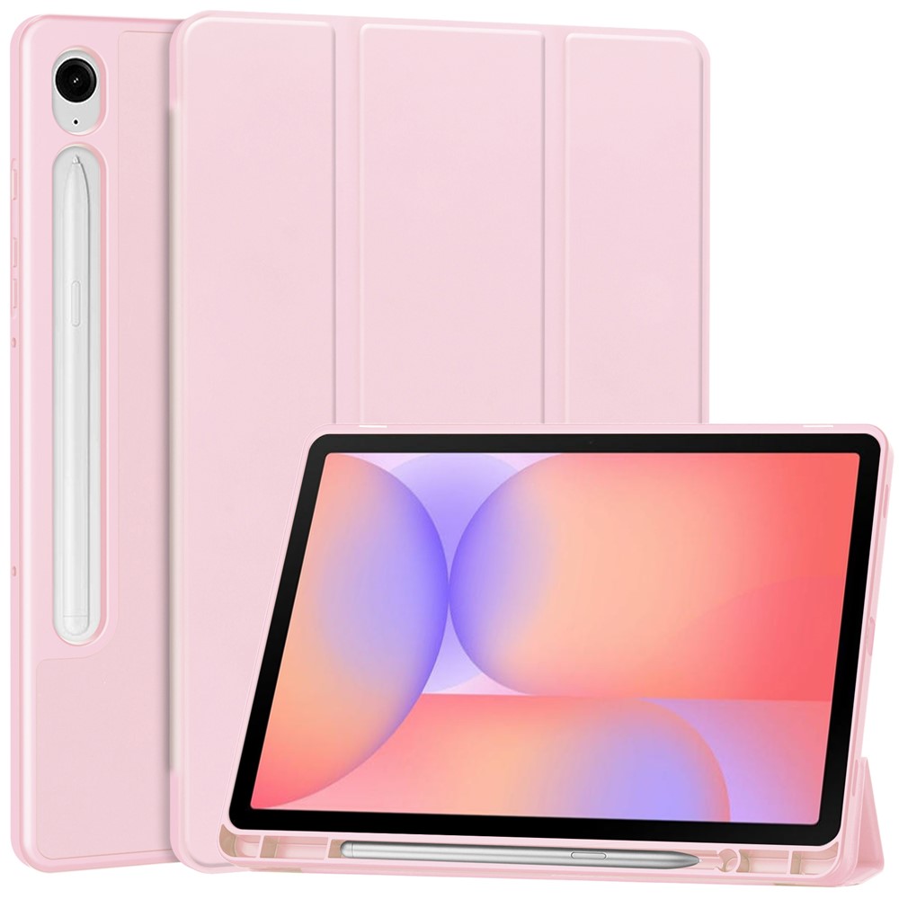 Samsung Galaxy Tab S10 Lite Fodral Tri-Fold Pennhållare Rosa