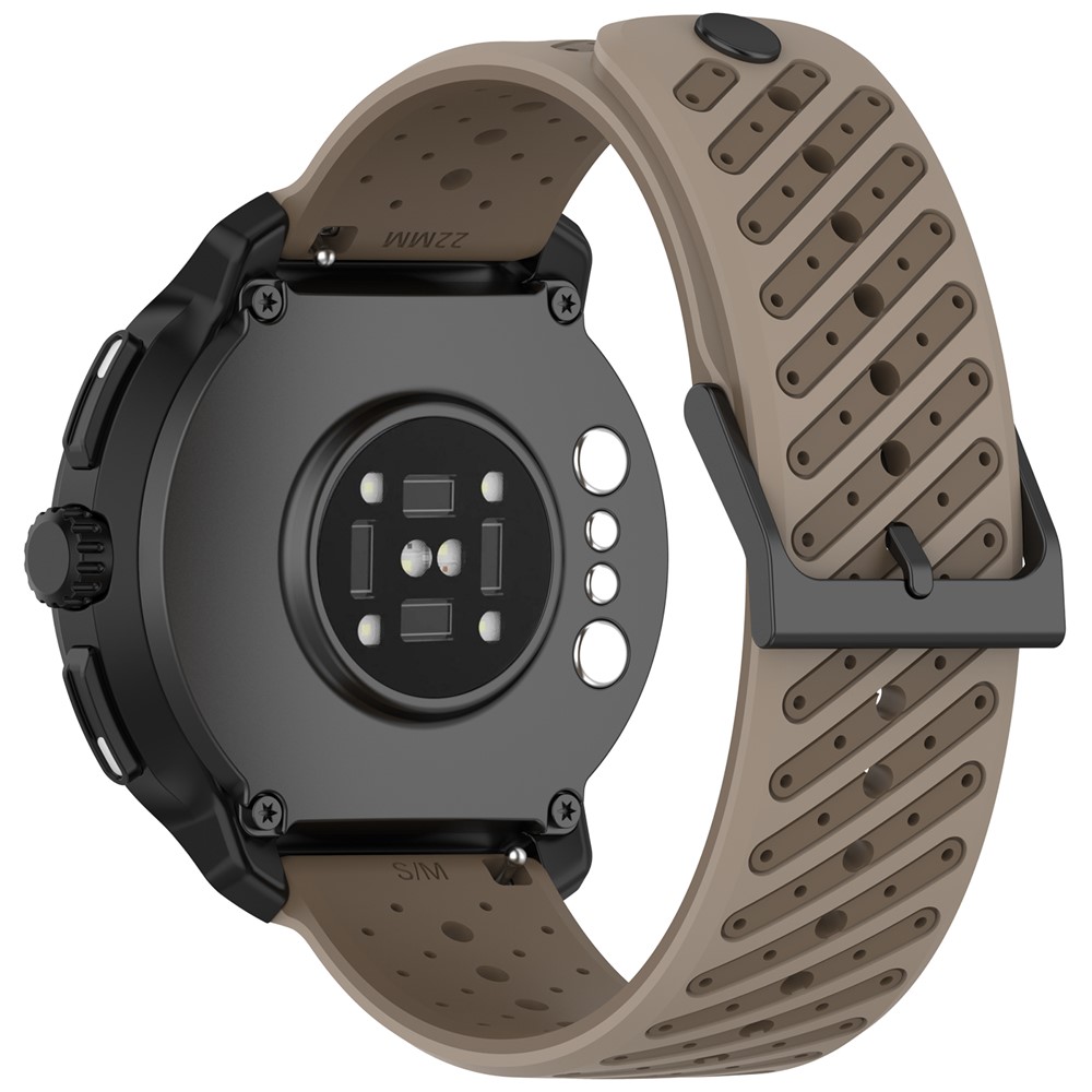 Klockarmband 22 mm Quick Release Silikon Brun