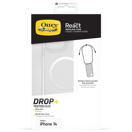 OtterBox iPhone 14 Skal MagSafe React Necklace Clear