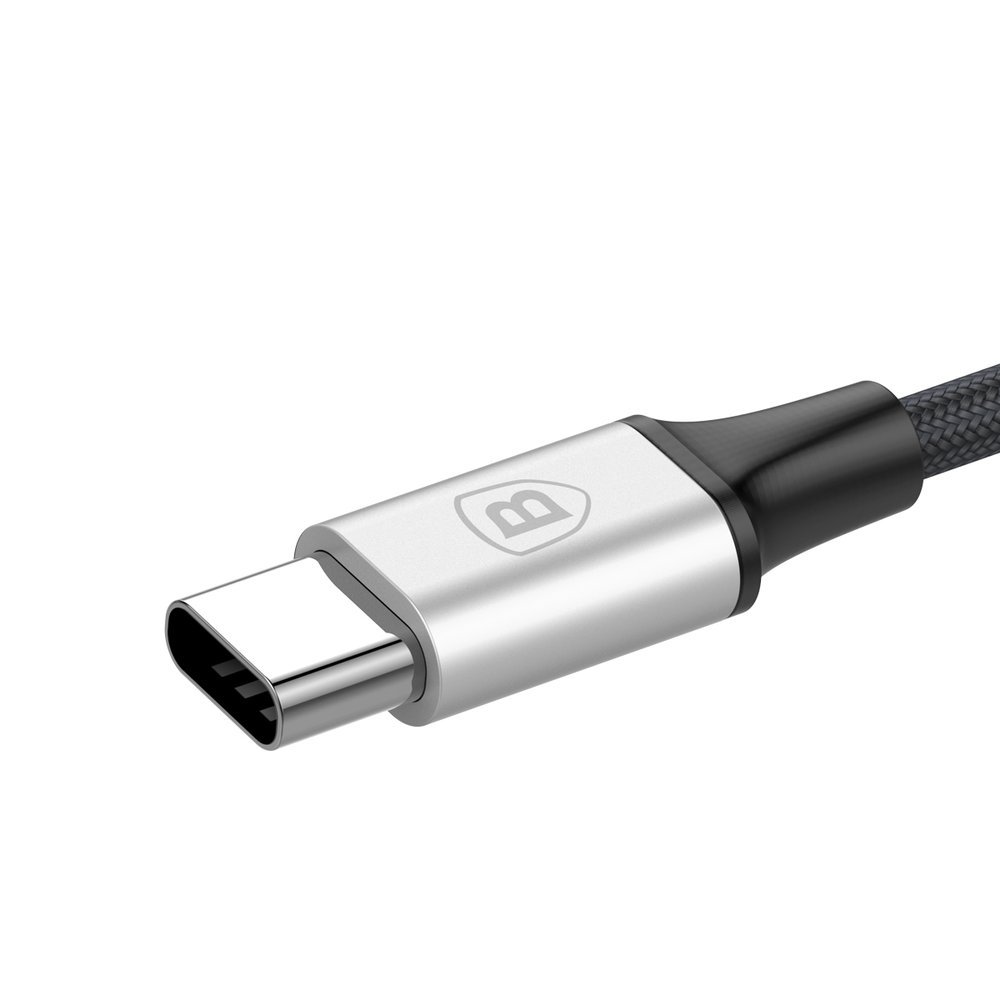 Baseus Rapid 1.2m 3A USB-C - MicroUSB/Lightning/Type-C - Silver
