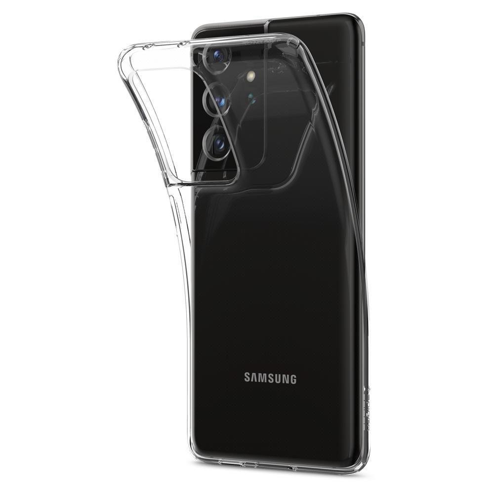 Spigen Samsung Galaxy S21 Ultra - Spigen Crystal Ultra Hybrid - Transparent - Teknikhallen.se