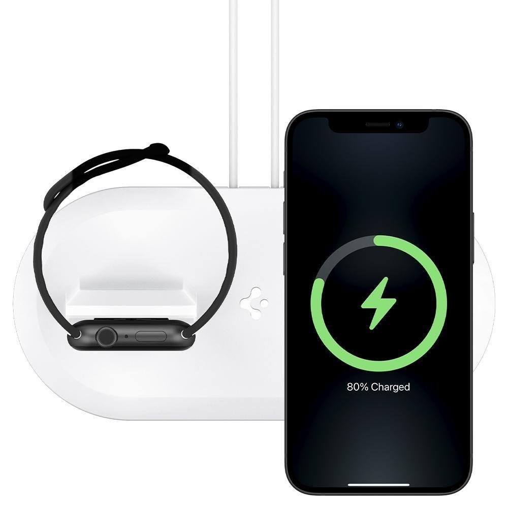 Spigen MagFit Duo Hllare Fr MagSafe + Apple Watch Vit