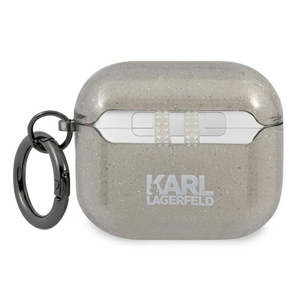 Karl Lagerfeld AirPods 3 - Glitter Choupette Skal Med Ring - Svart