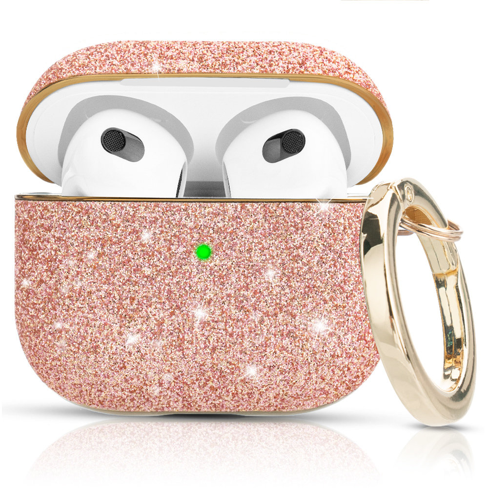 Kingxbar AirPods 3 Skal Bling Glitter Rosa