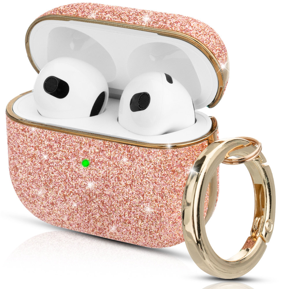 Kingxbar AirPods 3 Skal Bling Glitter Rosa
