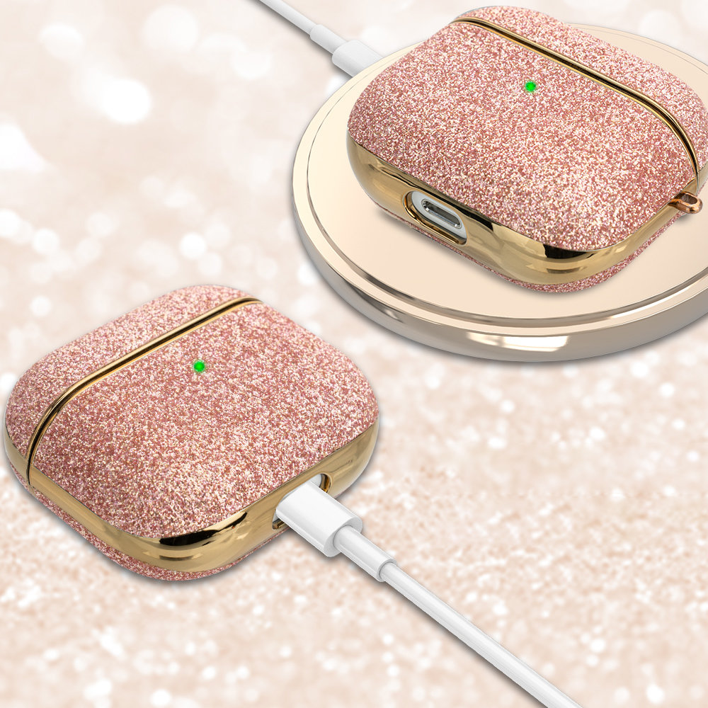 Kingxbar AirPods 3 Skal Bling Glitter Rosa
