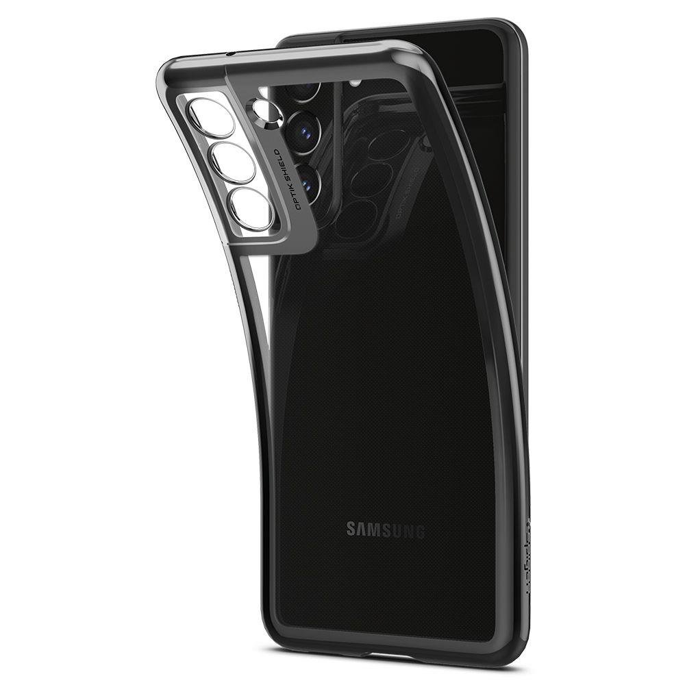 Spigen Samsung Galaxy S21 FE Skal Optik Crystal Chrome Grey