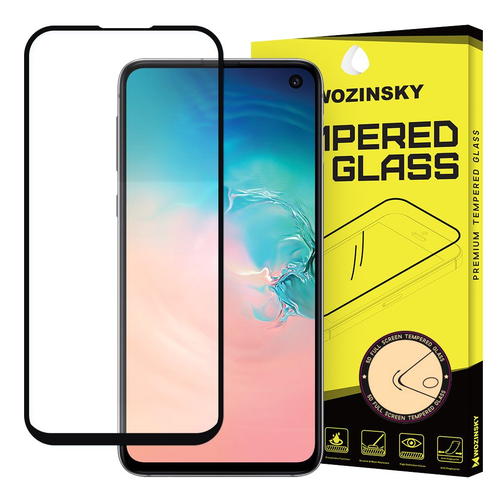 Wozinsky Samsung S10e | Heltckande skrmskydd i hrdat glas - Svart