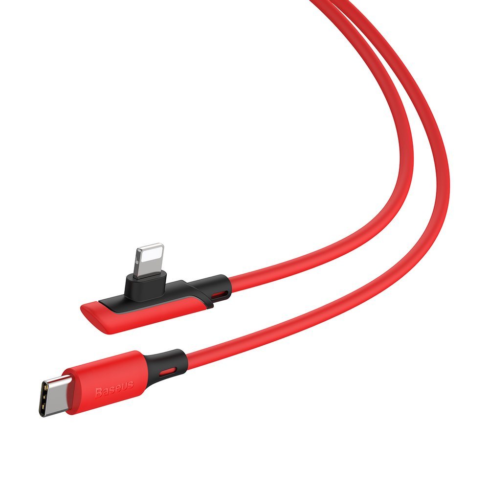 Baseus Elbow 18W PD 1.2m Lightning - USB-C Kabel - Rd