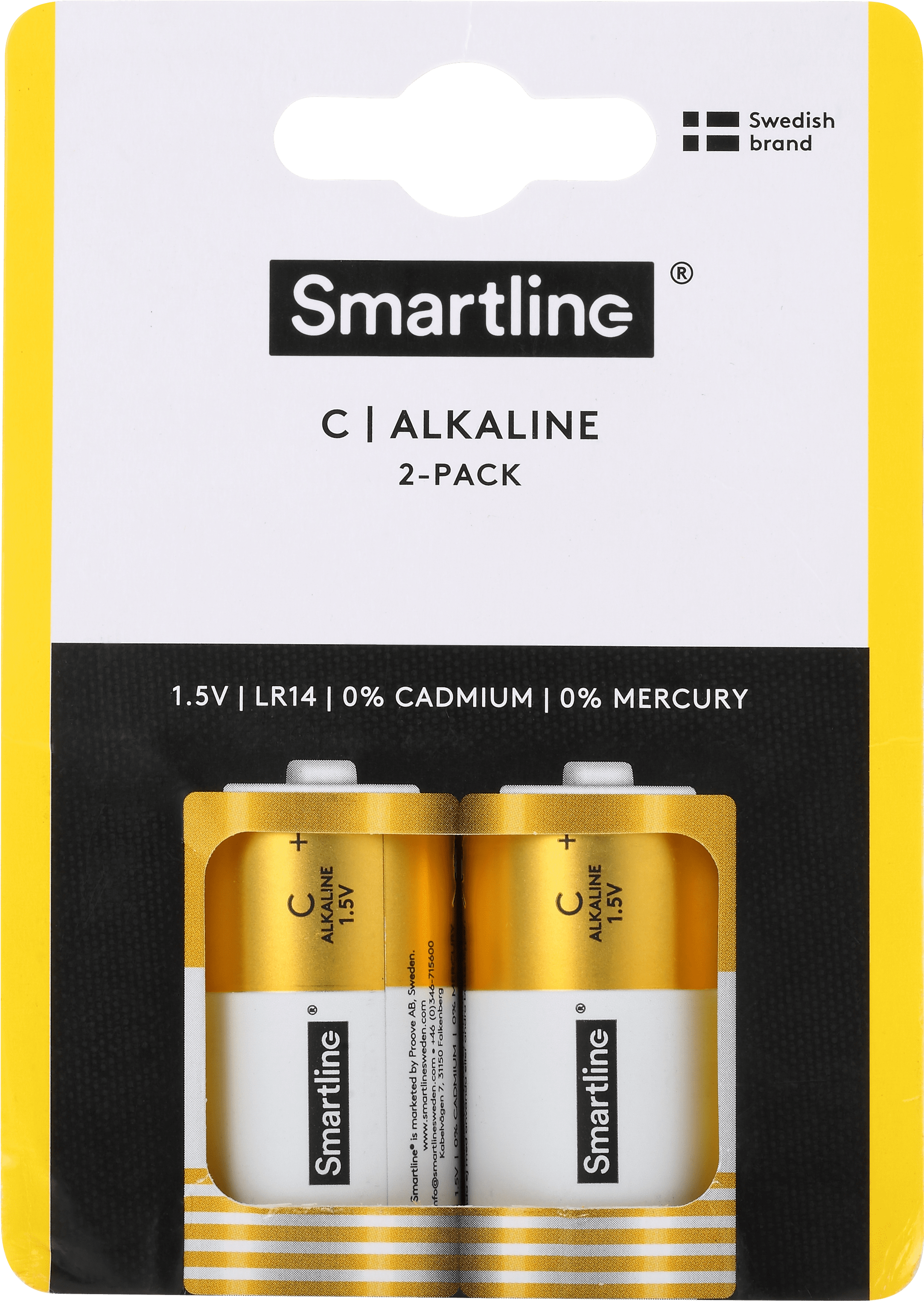 Smartline C LR14 1.5V Alkaliskt Batteri 2-pack