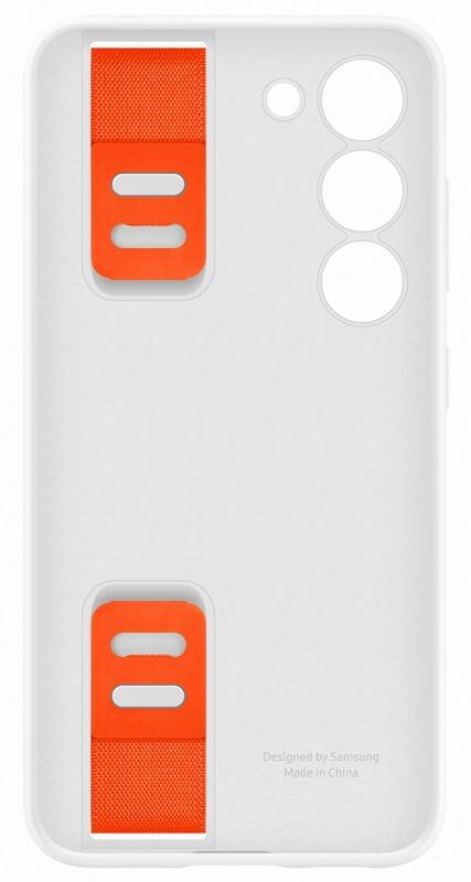 Samsung Galaxy S23 Skal Silicone with Strap Vit