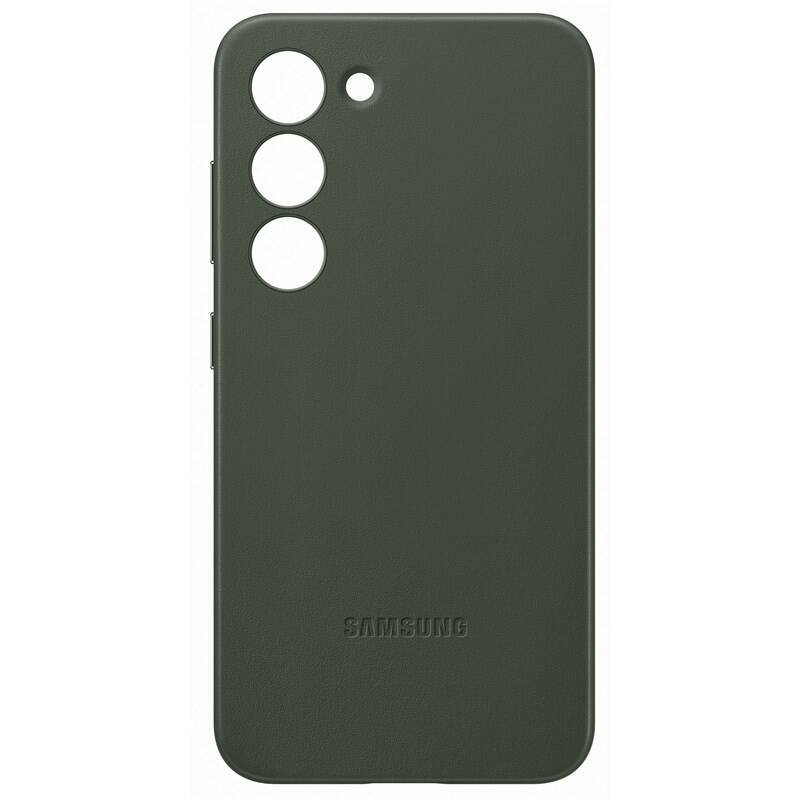 Samsung Galaxy S23 Skal Leather Cover Grn