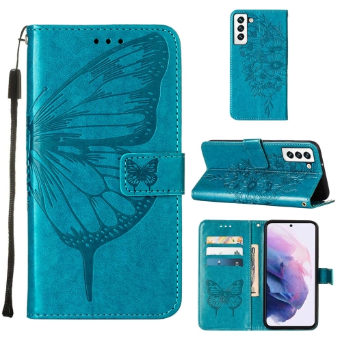 Samsung Galaxy S22 Fodral Butterfly Lder Bl