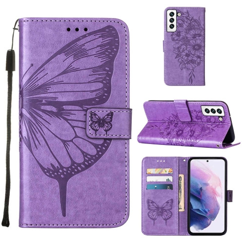 Samsung Galaxy S22 Fodral Butterfly Lder Lila