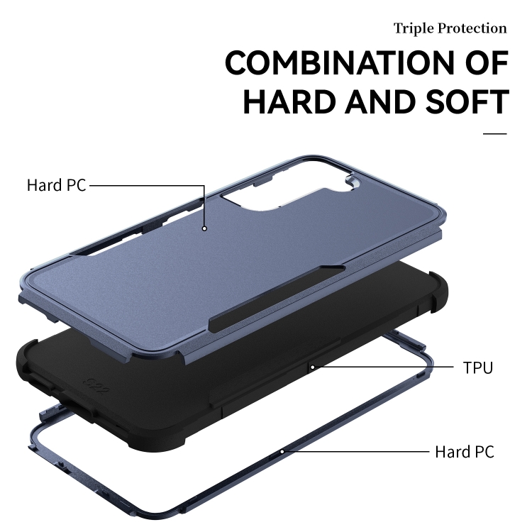 Samsung Galaxy S22 Skal Hybrid Shockproof Bl/Svart