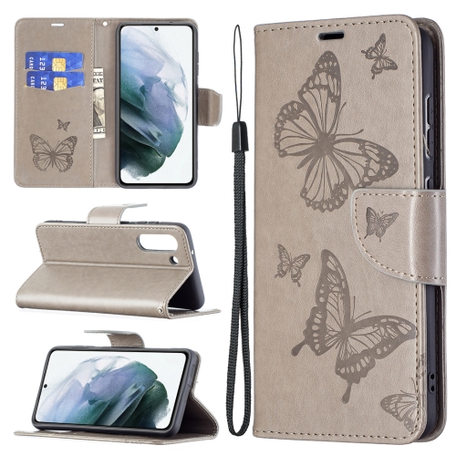 Samsung Galaxy S21 FE Fodral Butterfly Lder Gr