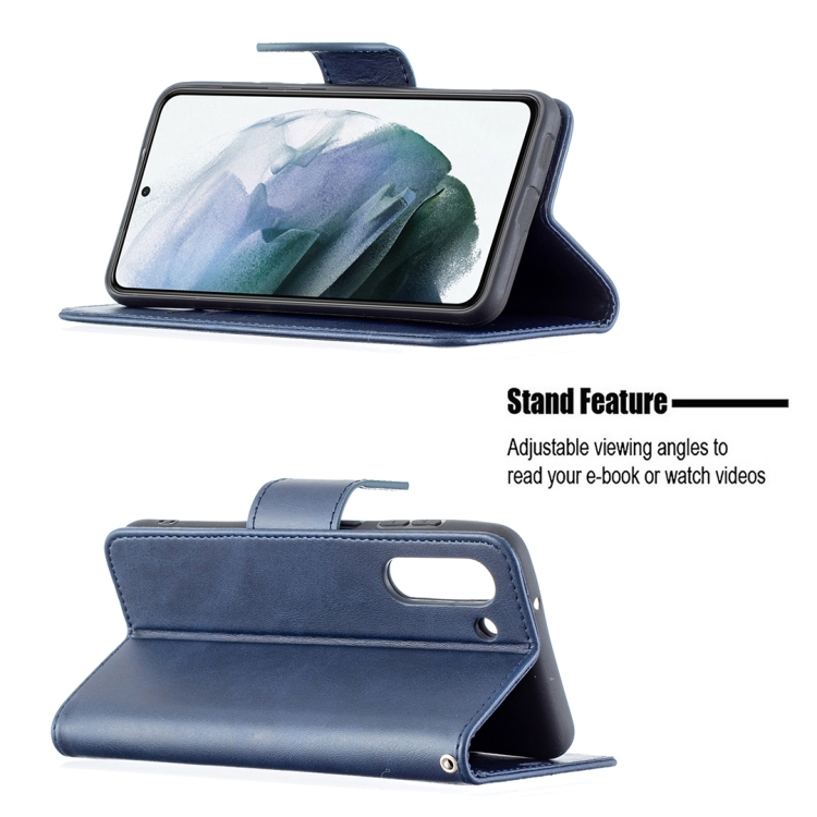 Samsung Galaxy S21 FE Fodral Solid Shark Lder Bl