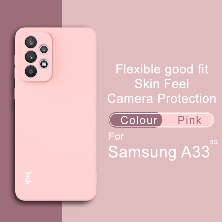 IMAK Samsung Galaxy A33 5G Skal Skin Touch Ljus Rosa