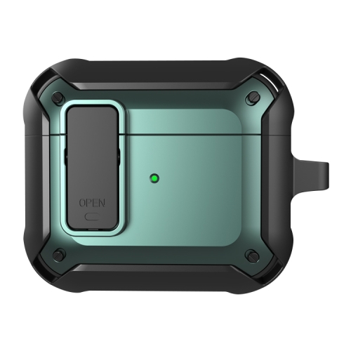 AirPods 3 Skal Shockproof Hybrid Armor Svart/Grön