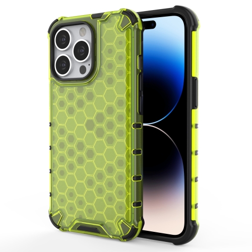 iPhone 14 Pro Max Skal Shockproof Honeycomb Hybrid Grn