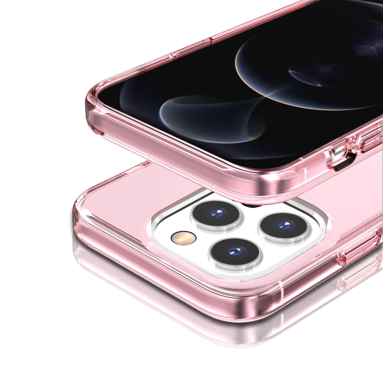 iPhone 14 Pro Max Skal Shockproof Semi Transparent Rosa