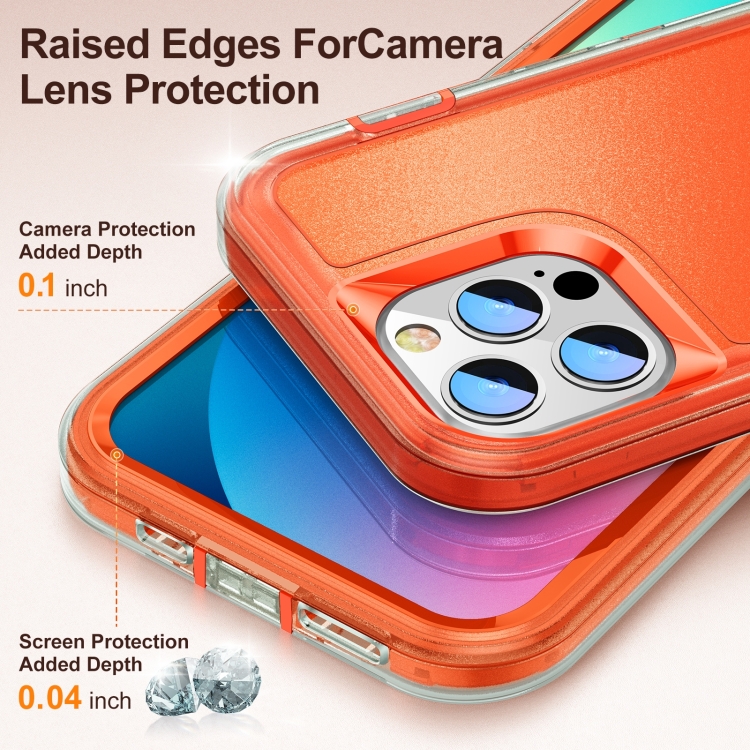 iPhone 14 Pro Max Skal 3in1 Shockproof Xtreme Transparent/Orange