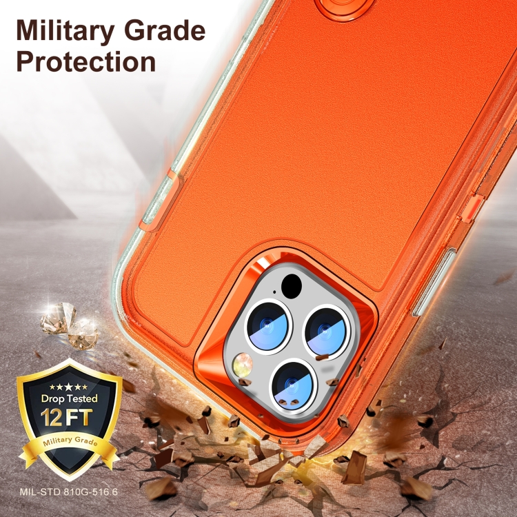 iPhone 14 Pro Max Skal 3in1 Shockproof Xtreme Transparent/Orange