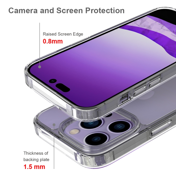 iPhone 14 Pro Max Skal Shockproof Hybrid Akryl/TPU Transparent