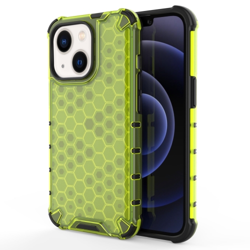 iPhone 14 Skal Shockproof Honeycomb Hybrid Grn